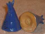 Teepee shakers glazed royal blue